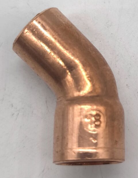 18/45° KB Réz ív
