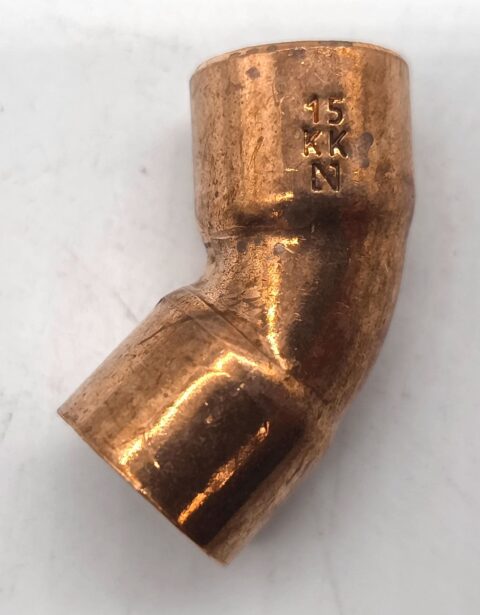 15/45° BB Réz ív